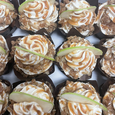 Caramel Apple Crumble Cupcakes